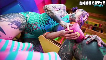 Alt girls getting wild with intense toys and having fun with their asses