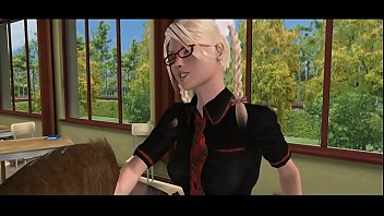 Blonde wanna teacher's cock