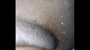 Sexy young ebony plays with her wet pussy