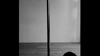 Pinay pole dancing with heels and doing aerial hoops