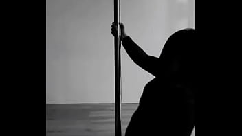 Pinay pole dancing with heels and doing aerial hoops