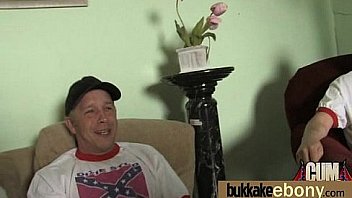 Hot ebony bukkake gangbang 24