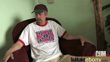 Hot ebony bukkake gangbang 24