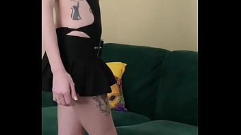 Kit summers part 3 in the little black bodysuit and a gothic miniskirt