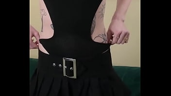 Kit summers part 3 in the little black bodysuit and a gothic miniskirt