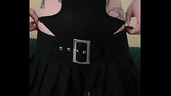 Kit summers part 3 in the little black bodysuit and a gothic miniskirt