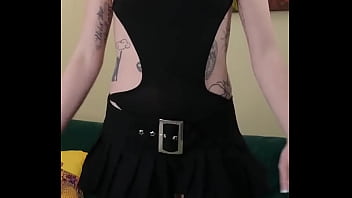 Kit summers part 3 in the little black bodysuit and a gothic miniskirt