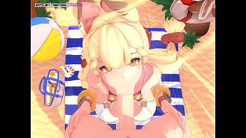 Mamada alice zenless zero 3d termina en su boca 1080p 60fps