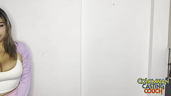 Skinny perfect booty latina colombian blowjob cum facial