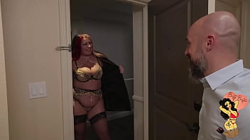 Hotwife busty boston makes cuck watch her take creampie on video call