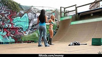 Amateur girl accepts cash for sex from stranger 20