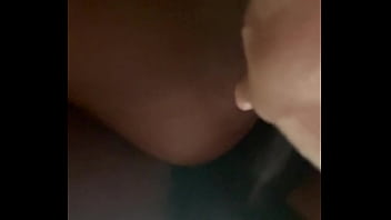 Up close strap on pov under pussy view