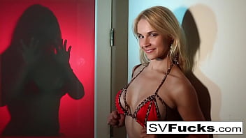 Sexy babe masturbates hard