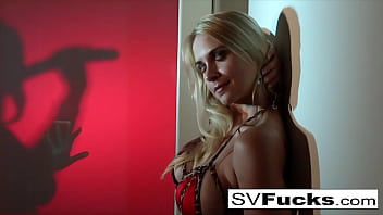 Sexy babe masturbates hard