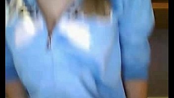 Busty blonde and petite teen masturbating cam