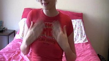 Blonde cutie masturbating