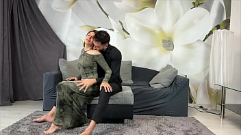 Oiled fuck with my big ass friend on the couch