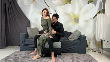 Oiled fuck with my big ass friend on the couch