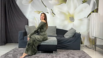 Oiled fuck with my big ass friend on the couch