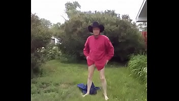 Green grass cock exposed