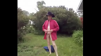 Green grass cock exposed