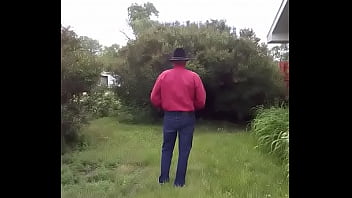 Green grass cock exposed