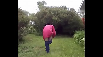 Green grass cock exposed