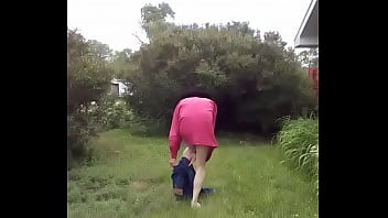 Green grass cock exposed