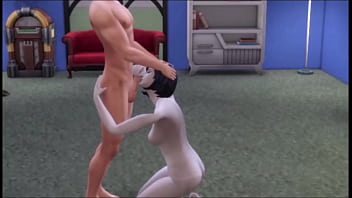 Small breasted brunette enjoys the snow but needs some heat to warm her up