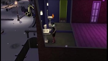 Small breasted brunette enjoys the snow but needs some heat to warm her up