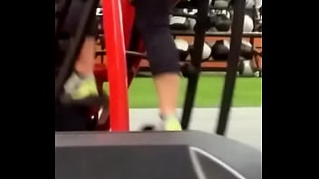 White girl in stripped leggings