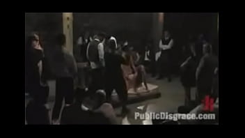 Amateur girl does crazy bondage gangbang