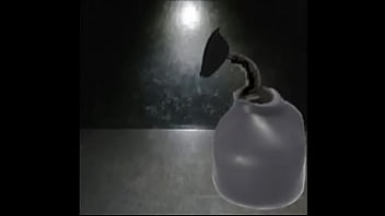 Rare animation 2 latex suit vacuum