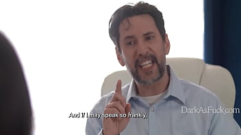 Busty asian girl stoops to fucking lawyer for fortune anal on the table