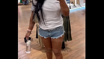 Showing in the clothing store