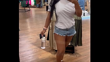 Showing in the clothing store