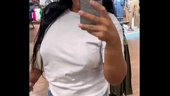 Showing in the clothing store