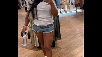 Showing in the clothing store
