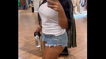 Showing in the clothing store