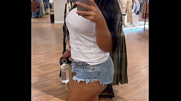 Showing in the clothing store
