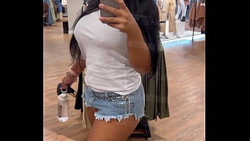 Showing in the clothing store