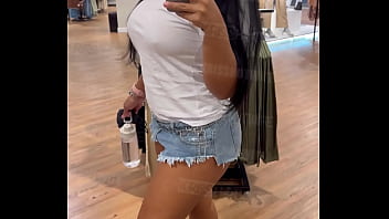 Showing in the clothing store