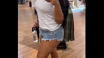Showing in the clothing store