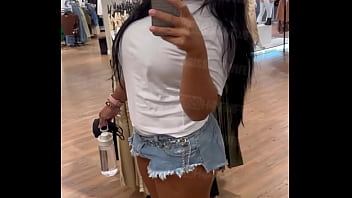 Showing in the clothing store