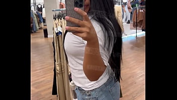Showing in the clothing store