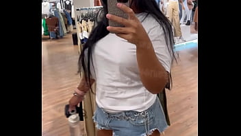 Showing in the clothing store