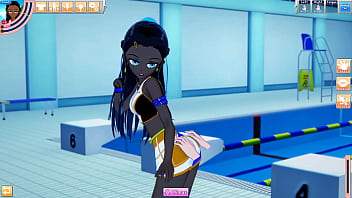 Nessa bangs a dude at the pool
