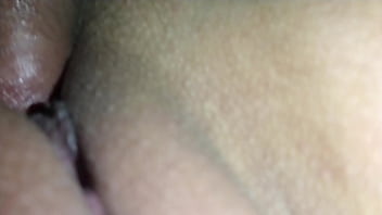 My lover makes my pussy explodes in a golden shower before fucking and creampying my pussy in front of my cuckold