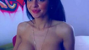 Busty hottie fingering her tight pussy