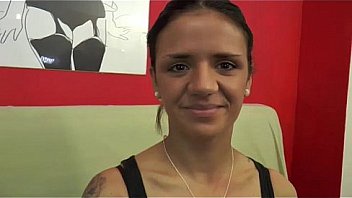 Joy a pretty brunette of 19 years fucked by a big black cock